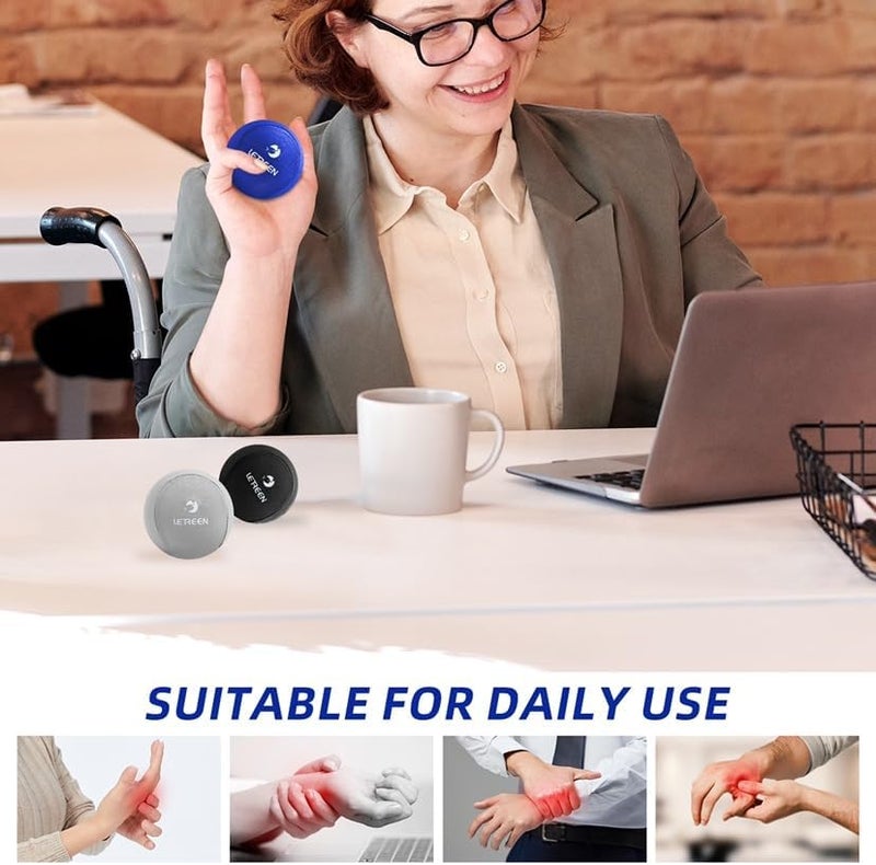 LETREEN Stress Ball, Tri-Density Stress Balls for Adults & Grip Strengthening, Squeeze Balls for Hand Therapy, Squishy Stress Ball, Hand Strengthener Ball, Hand Balls for Therapy - Image 5